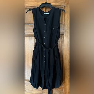 Sonoma Black Button-Down Midi Dress